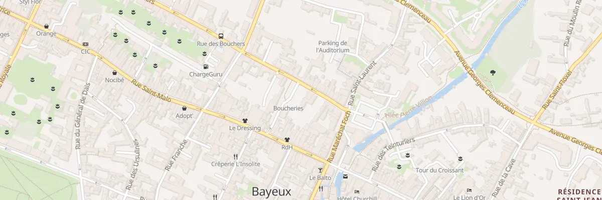 Plan du 9 Rue des Bouchers à Bayeux