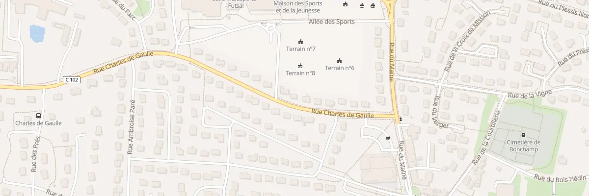 Plan du 16 Rue Charles de Gaulle à Bonchamp-lès-Laval
