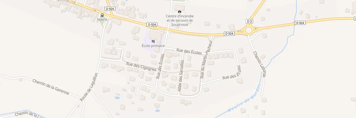 Plan du 649 Rue des Ecoles à Souprosse