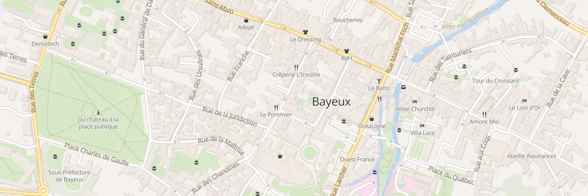 Plan du 27 Rue des Cuisiniers à Bayeux