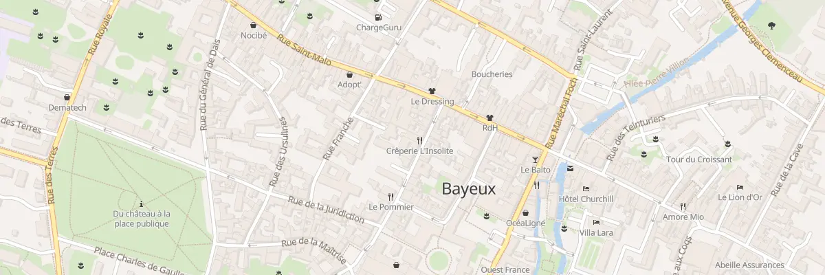 Plan du 16 Rue des Cuisiniers à Bayeux