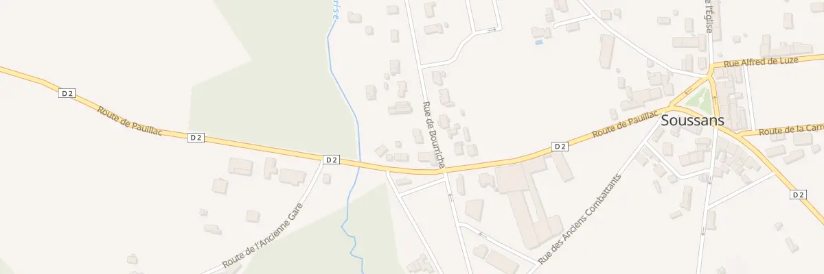 Plan du 2B Rue de Bourriche à Soussans