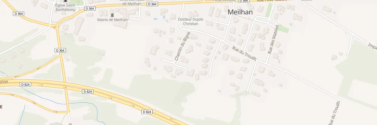 Plan du 75 Che du Bigné à Meilhan