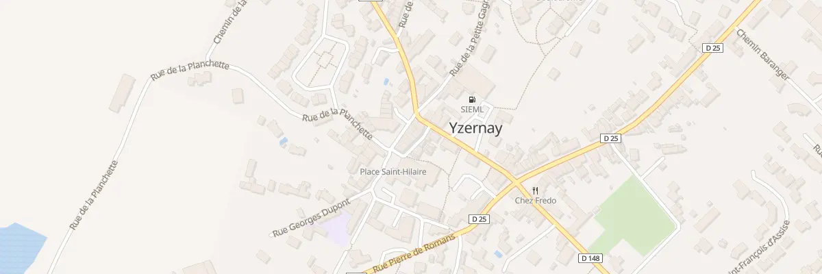Plan du 7 Rue du Commerce à Yzernay