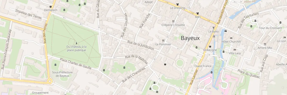 Plan du 13 Rue de la Juridiction à Bayeux