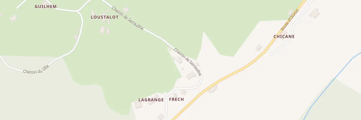 Plan du 237 Che de Serreuilhe à Aramits
