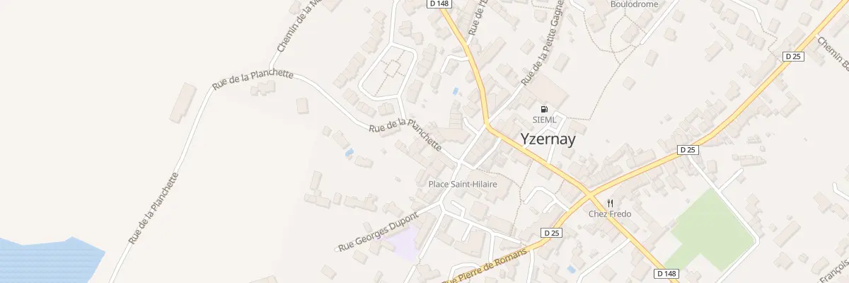 Plan du 9 Rue de la Planchette à Yzernay