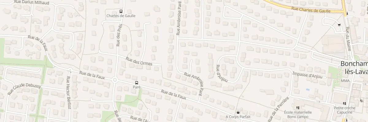 Plan du 16 Rue Ambroise Paré à Bonchamp-lès-Laval