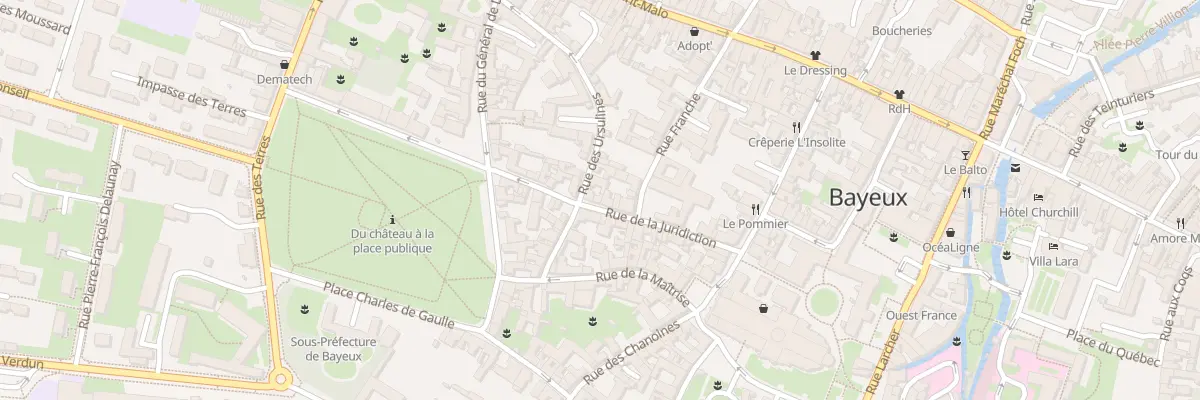 Plan du 30 Rue de la Juridiction à Bayeux