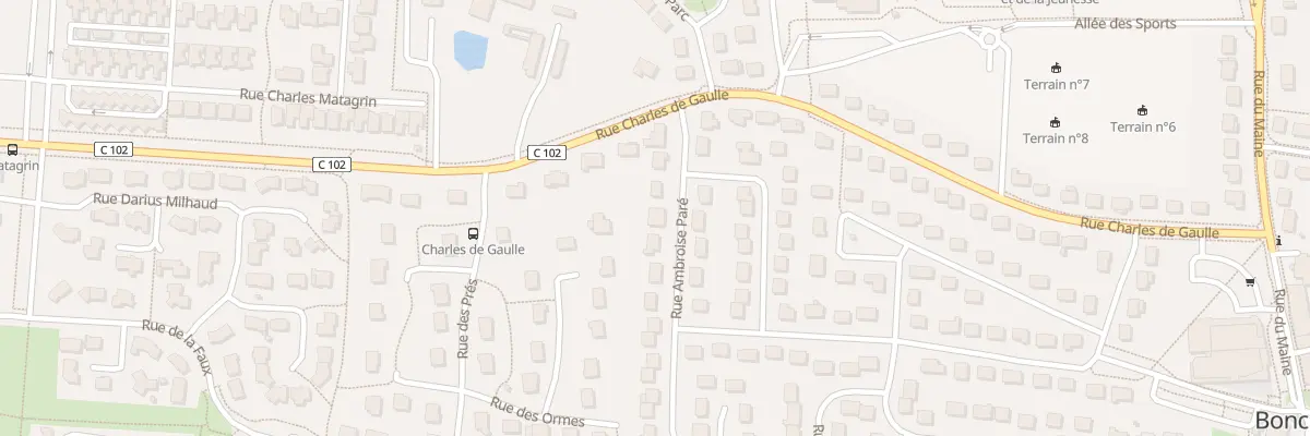 Plan du 33 Rue Ambroise Paré à Bonchamp-lès-Laval