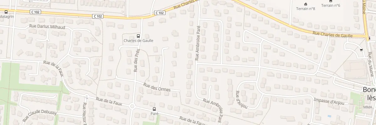 Plan du 25 Rue Ambroise Paré à Bonchamp-lès-Laval