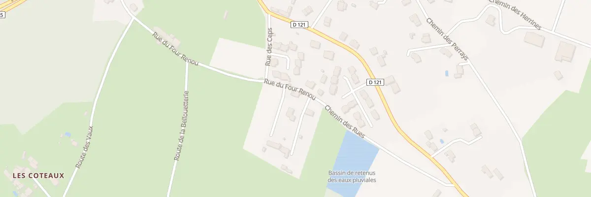 Plan du 5210 Les Rues à Chaudefonds-sur-Layon