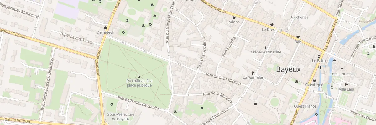 Plan du 34 Rue de la Juridiction à Bayeux