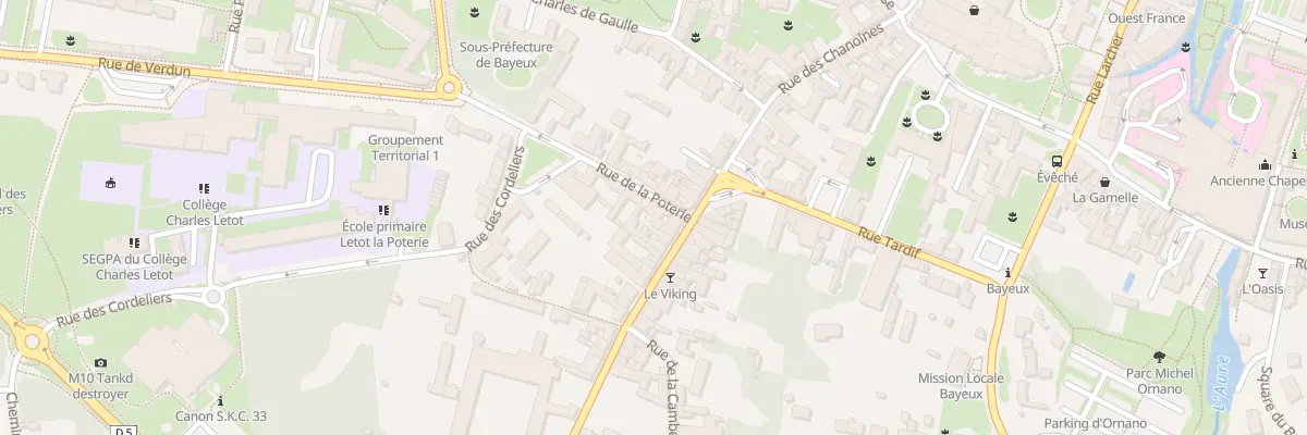 Plan du 3B Rue de la Poterie à Bayeux