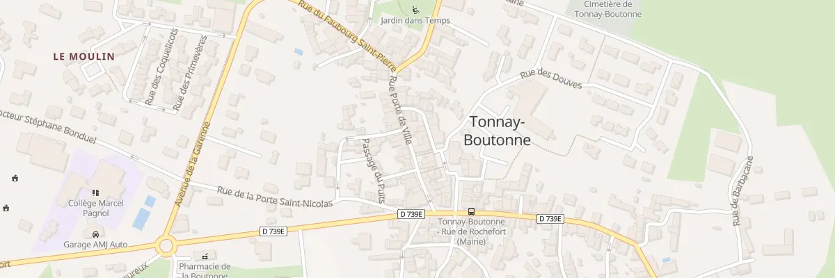 Plan du 12 Rue de la Porte de Ville à Tonnay-Boutonne