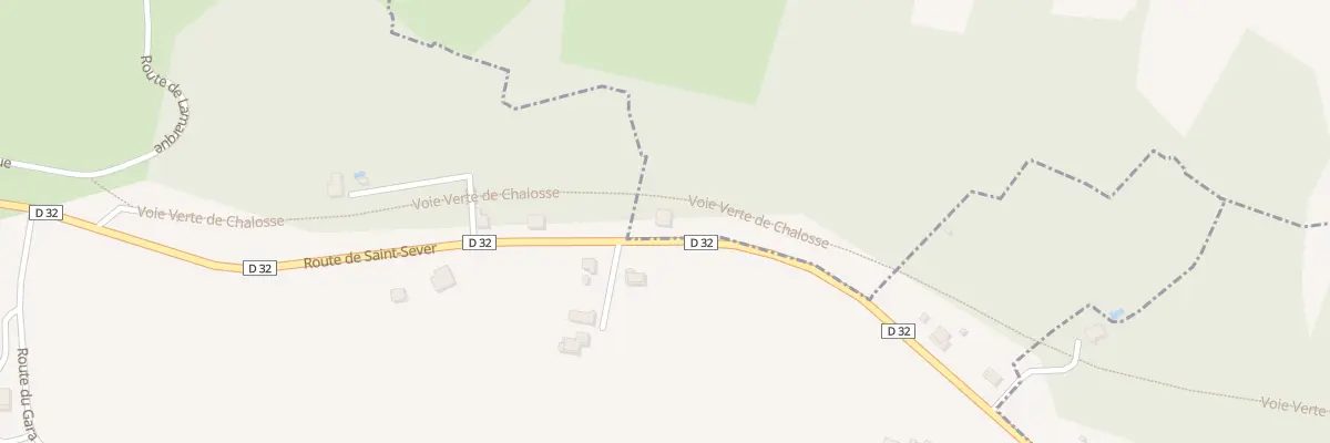 Plan de Rte de la Chalosse à Toulouzette