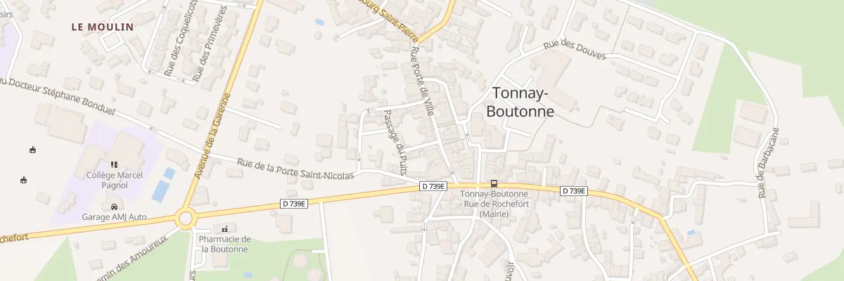 Plan du 9 Rue de la Porte de Ville à Tonnay-Boutonne