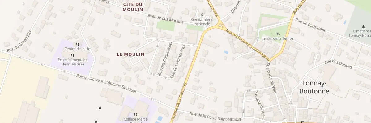 Plan du 5 Rue des Primeveres à Tonnay-Boutonne