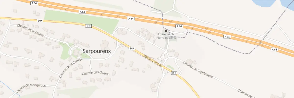 Plan du 1 Pl de l’Eglise à Sarpourenx