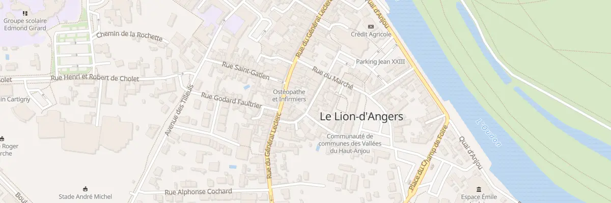 Plan du 10 Rue Octave Hamelin au Lion-d’Angers