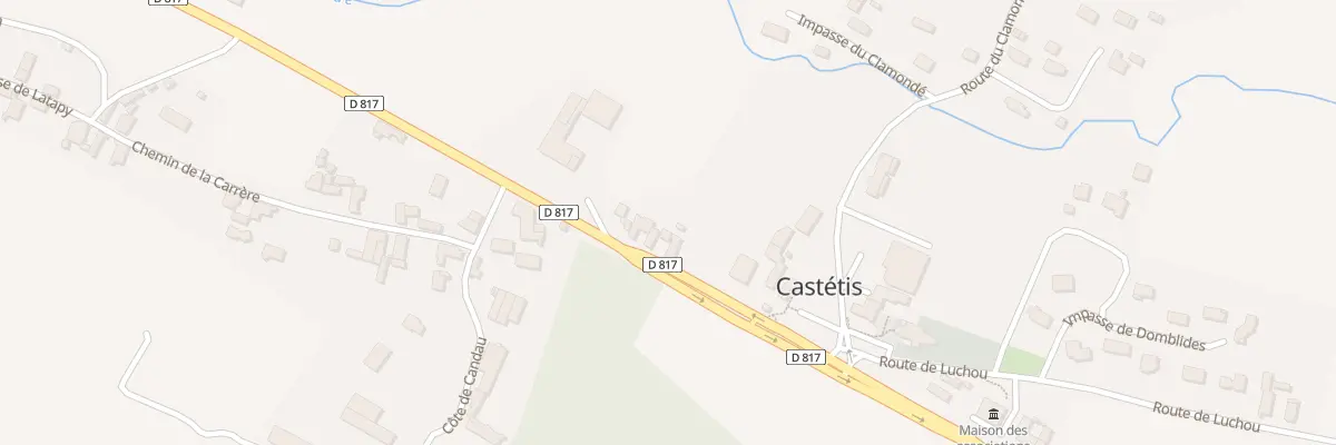 Plan du 29 Rte Départementale 817 à Castétis