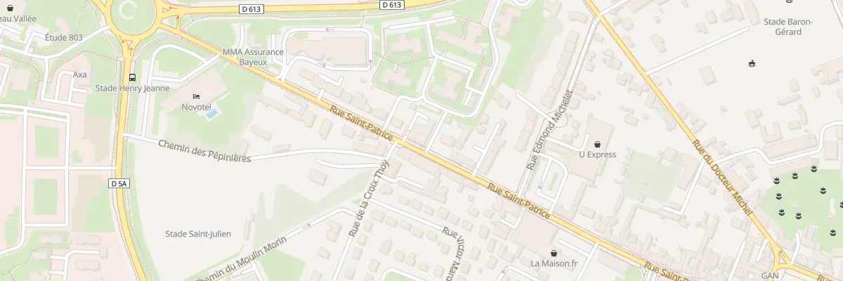 Plan du 62 Rue Saint-Patrice à Bayeux