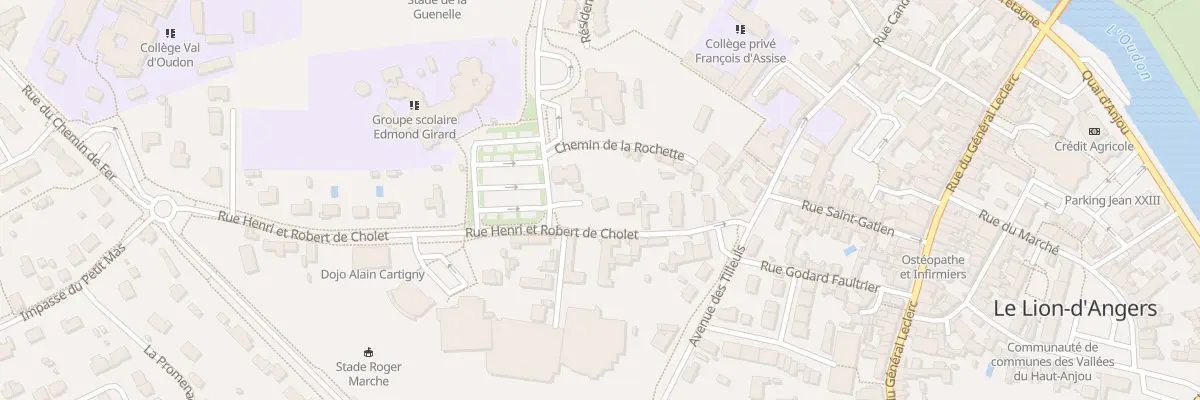 Plan du 10 Rue Henri et Robert de Cholet au Lion-d’Angers