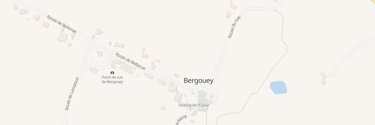 Plan du 90 Rte Bellevue à Bergouey