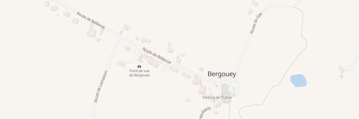 Plan du 148 Rte Bellevue à Bergouey