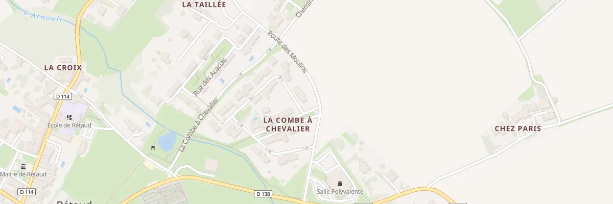 Plan du 2 Rue de la Combe à Chevalier à Rétaud