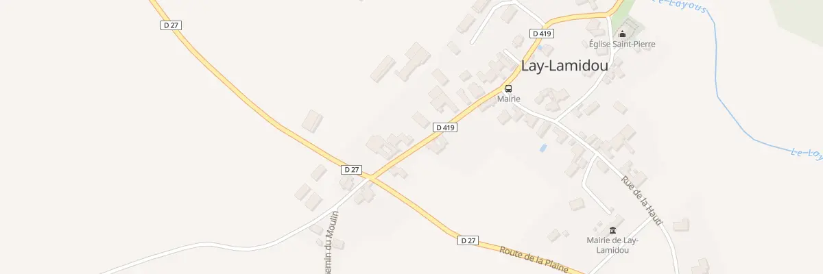 Plan du 3 Rue de la Hount à Lay-Lamidou