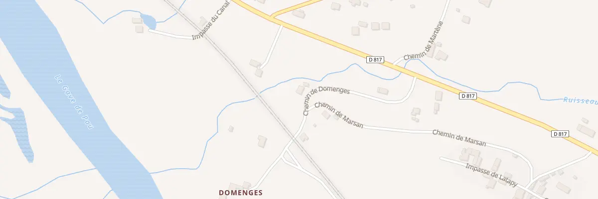 Plan du 214 Che de Domenges à Castétis