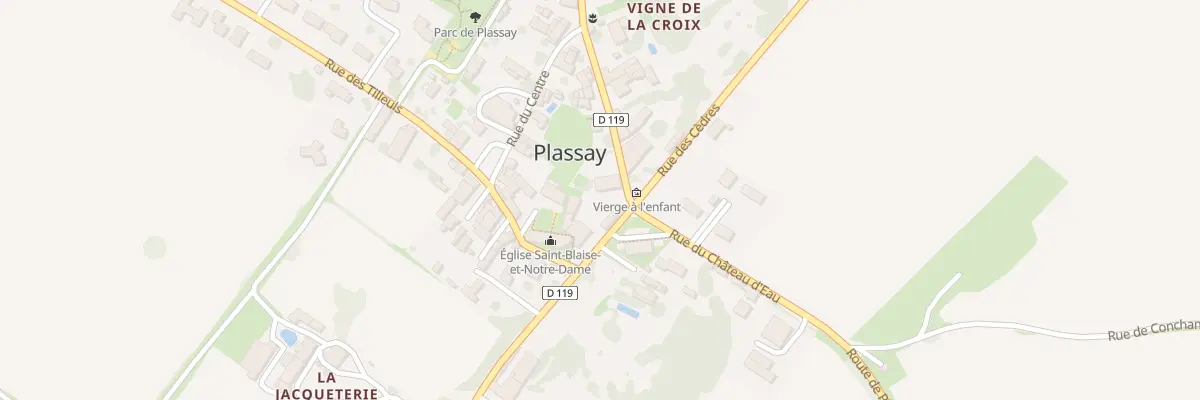 Plan du 1 Rue du Calvaire à Plassay