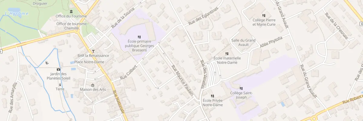 Plan du 7 Rue Maurice Paulain à Chemillé-en-Anjou
