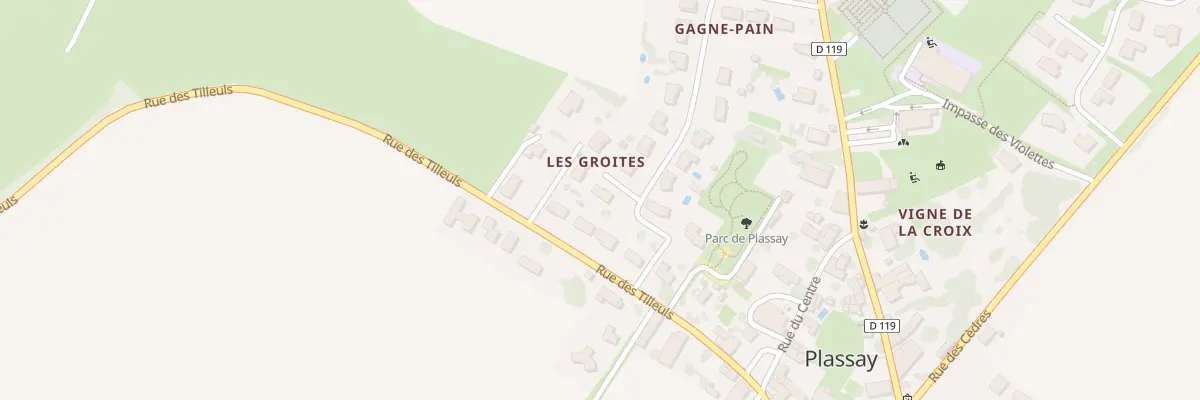 Plan du 1 Rue des Groites à Plassay