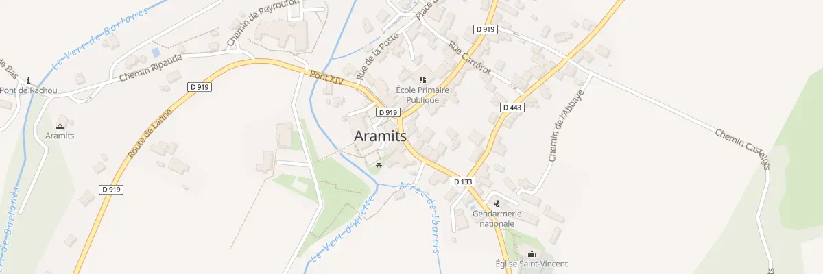 Plan du 1 Rte d’Arette à Aramits