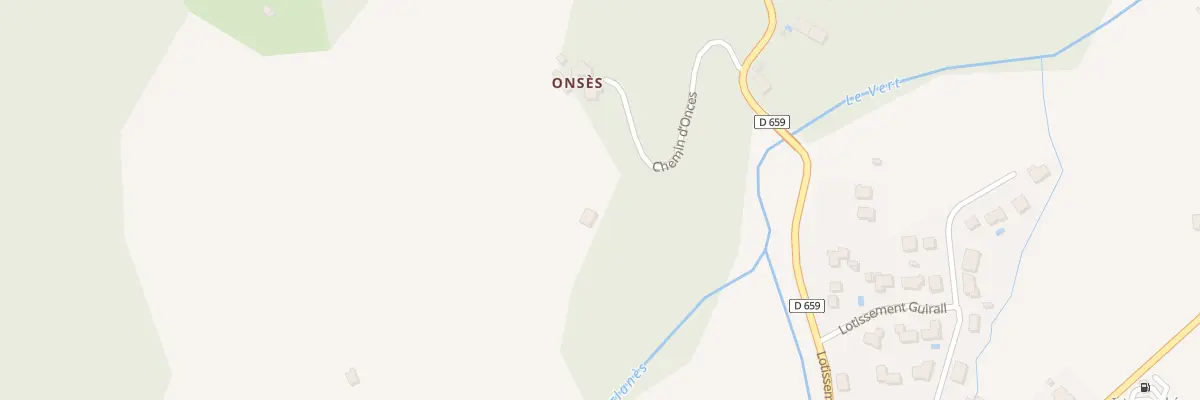 Plan du 157 Che Onces à Aramits