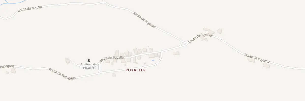 Plan du 66 Bourg de Poyaller à Saint-Aubin