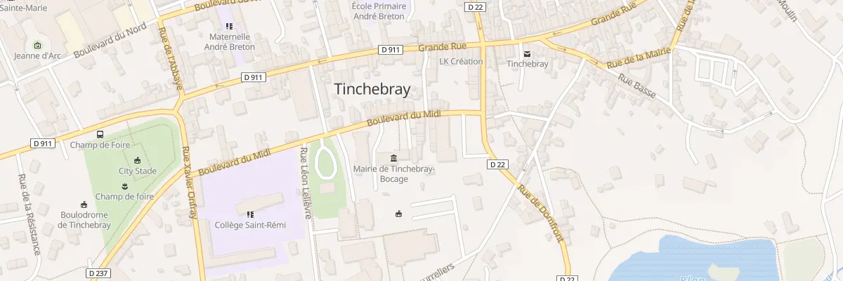 Plan du 3G Bd du Midi à Tinchebray-Bocage