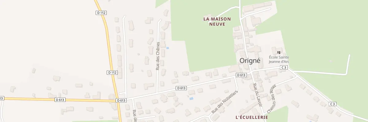 Plan du 12 Rue d’Anjou à Origné