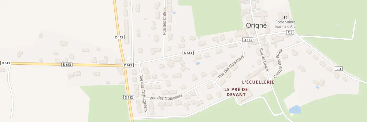 Plan du 15 Rue d’Anjou à Origné