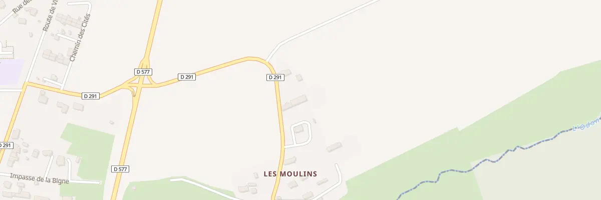 Plan du 3 Les Moulins - Jurques à Dialan sur Chaîne