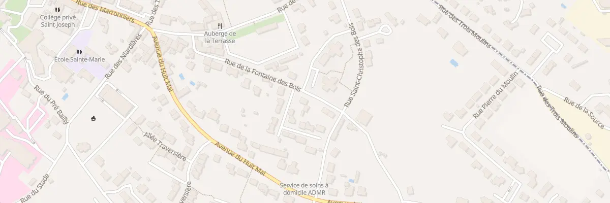 Plan du 22 Rue de la fontaine du bois à La Châtaigneraie