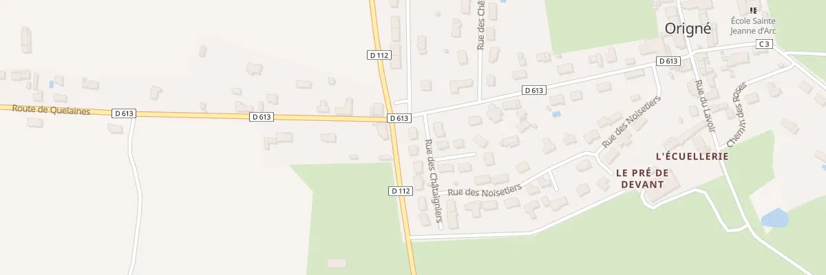 Plan du 2 Rue des Chataigniers à Origné