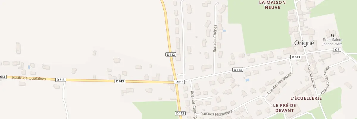 Plan du 1 Rue des Charmes à Origné
