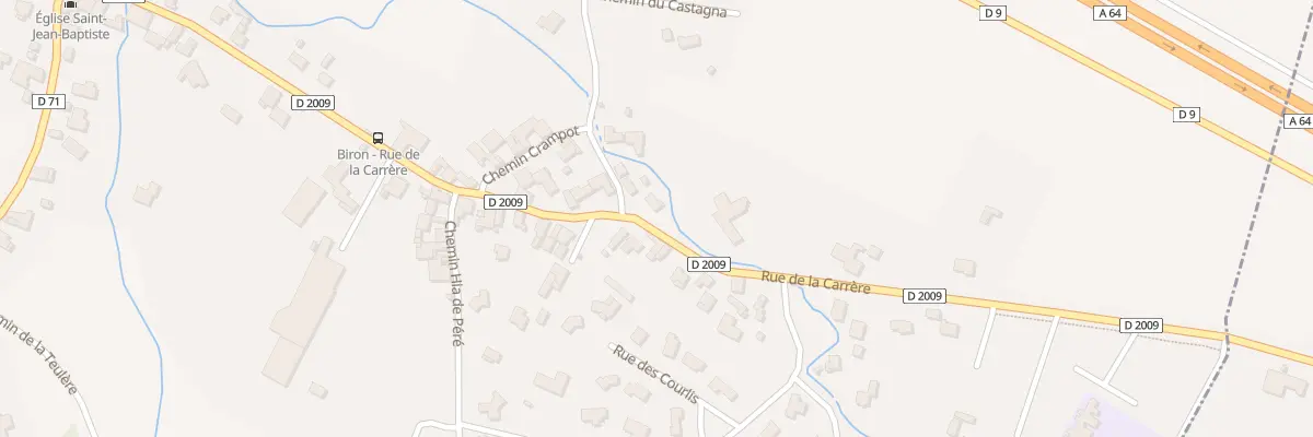 Plan du 63 Rue La Carrère à Biron