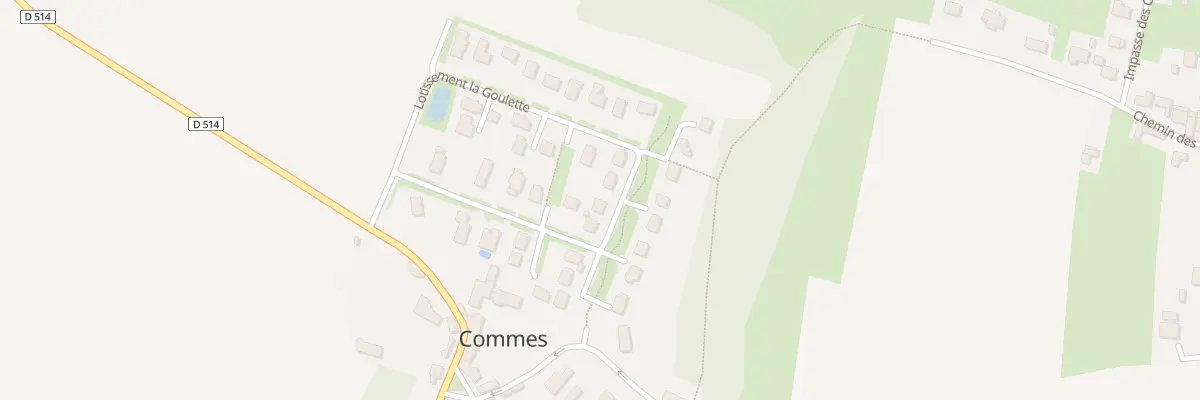 Plan du 13 Lot de la Goulette à Commes
