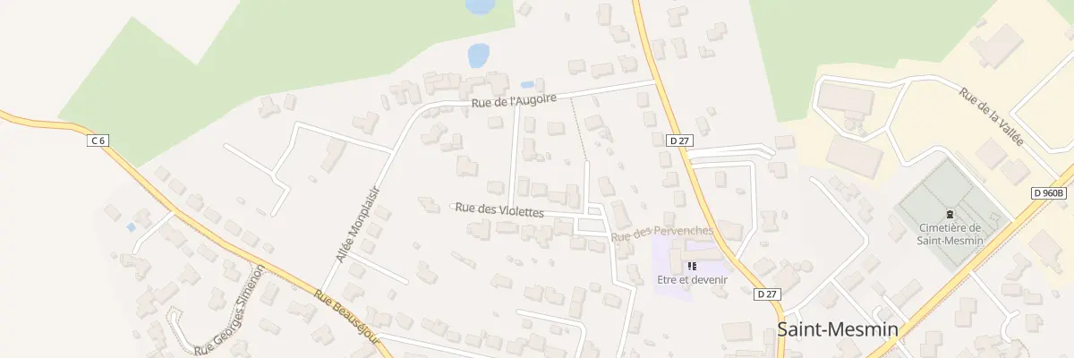 Plan du 9 Rue des violettes à Saint-Mesmin