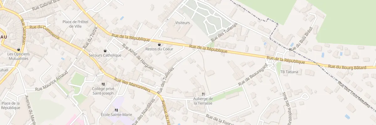 Plan du 6 Rue des tuileries à La Châtaigneraie