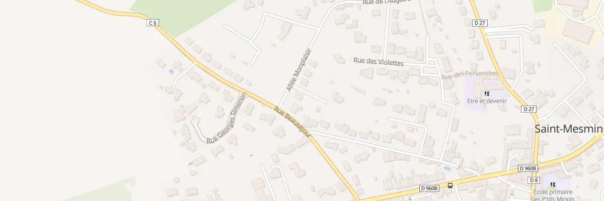 Plan du 2 All de Monplaisir à Saint-Mesmin